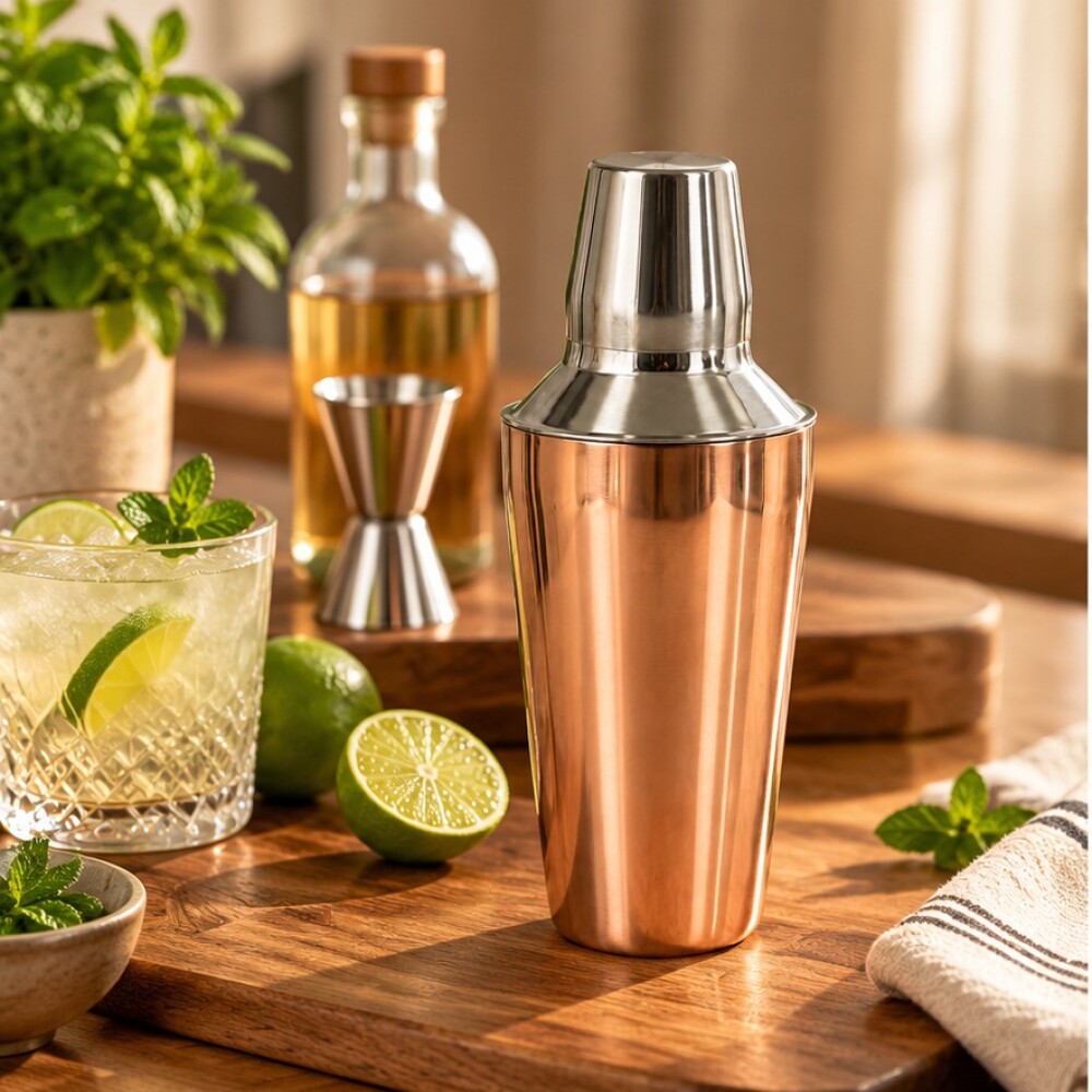 Coctelera 500 ml cobre 41401C tapa medida Coctelera 500 ml cobre 41401C tapa medida