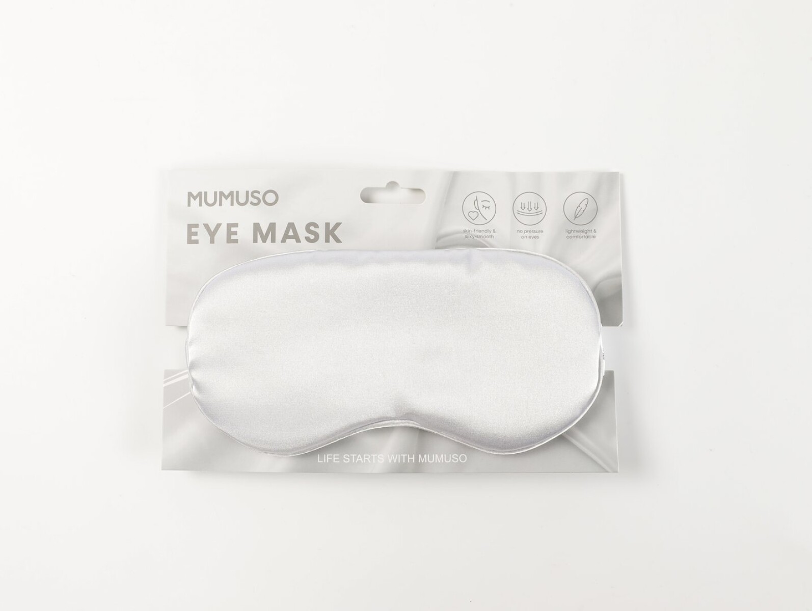 ANTIFAZ DE SEDA ESTILO MINIMALISTA - GRIS CLARO 
