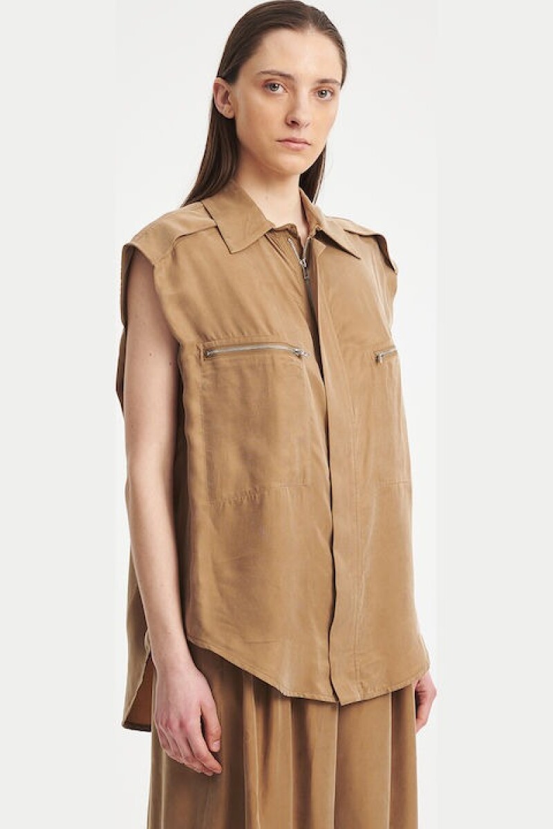 BLUSA SIN MANGAS Camel