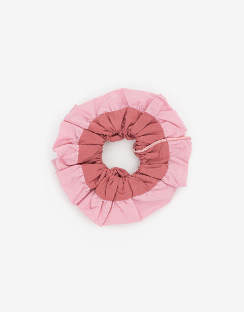 Skunzies Texturada Maxi Scrunchie Bicolor - Rosa Claro