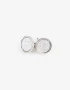 Aros Pasantes Con glitter Aros Con Glitter - Plateado