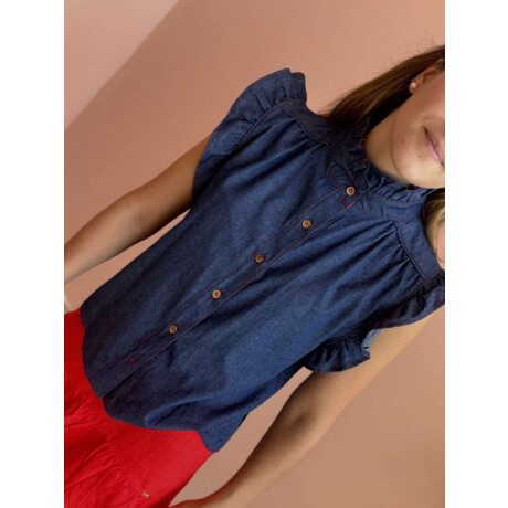 Blusa Cereza Denim Azul