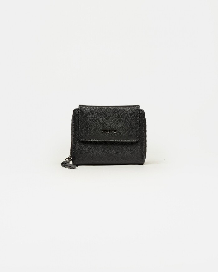 Billetera Hadley en efecto cuero Negro