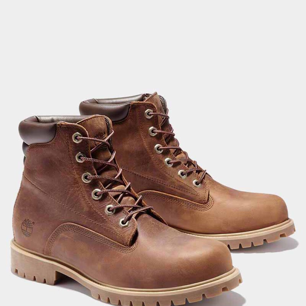 Botas Alburn 6 Inch Waterproof Hombre Mocha Bisque