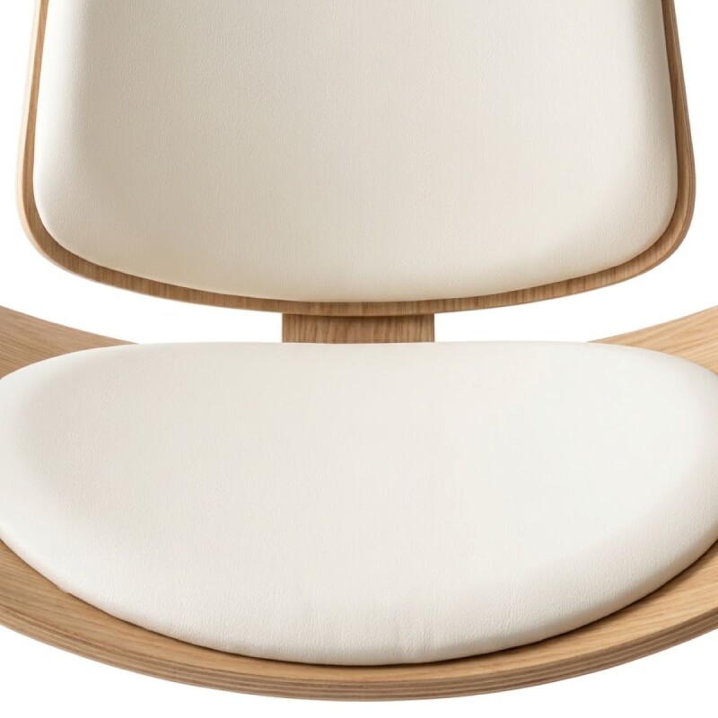 SILLON MADERA BEIGE/BLANCO 90X72X76CM Unica