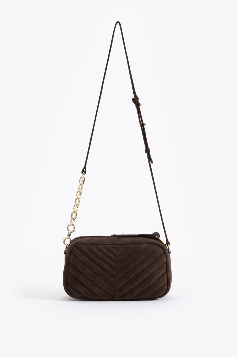 BANDOLERA LIPSTICK SUEDE Chocolate