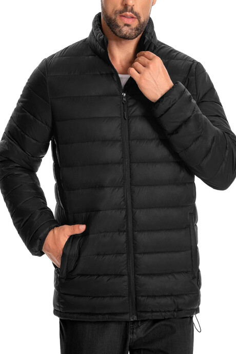 Campera Inf capitoneada Negro