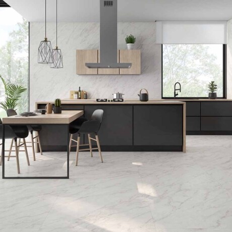 Porcelanato Marmol Gris Mate Liso 60X60Cm Piso Pared GAMAS DE GRIS