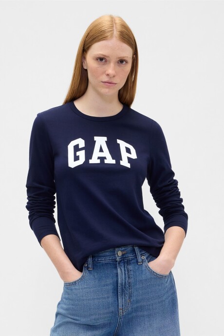 Remera Logo Gap Mujer Navy Uniform