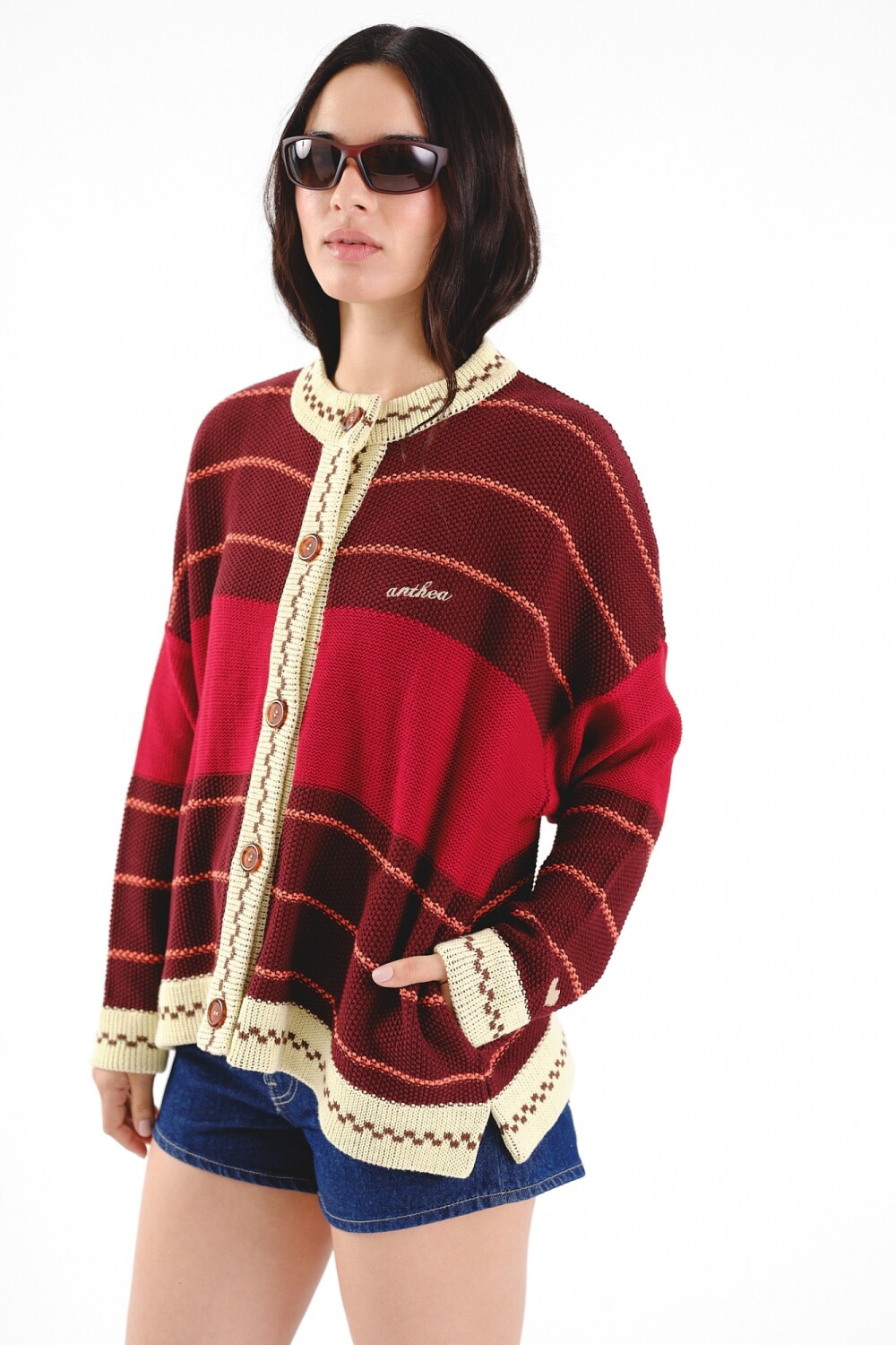Cardigan Glory SS27 PRE ORDER Bordó
