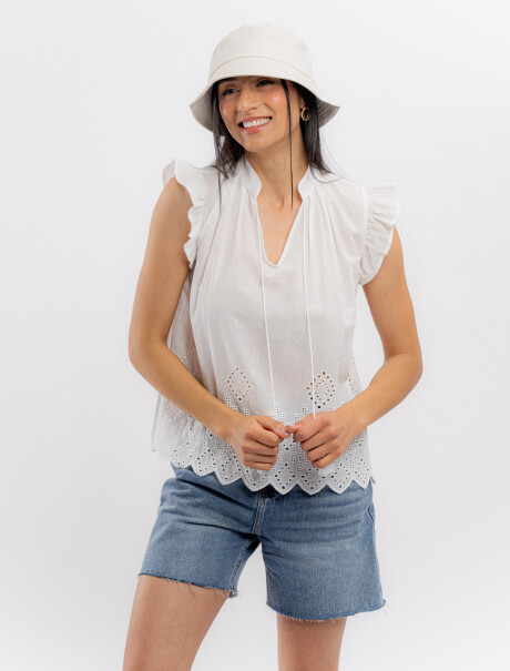 Blusa broderie volados Blusa broderie volados
