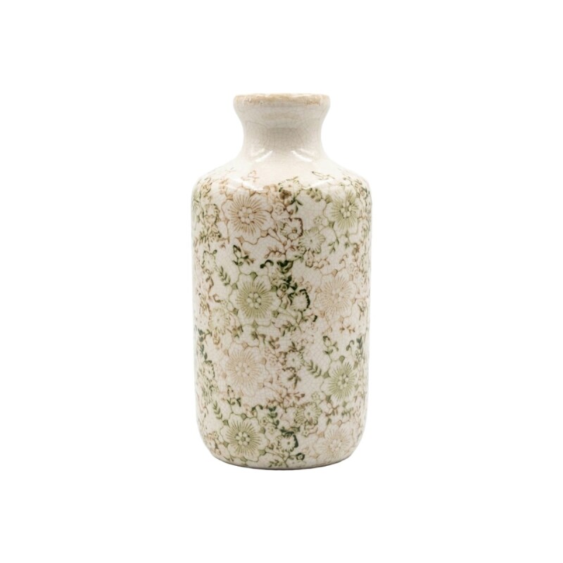 JARRON CERAMICA ESTAMP VERDE 27CM Unica