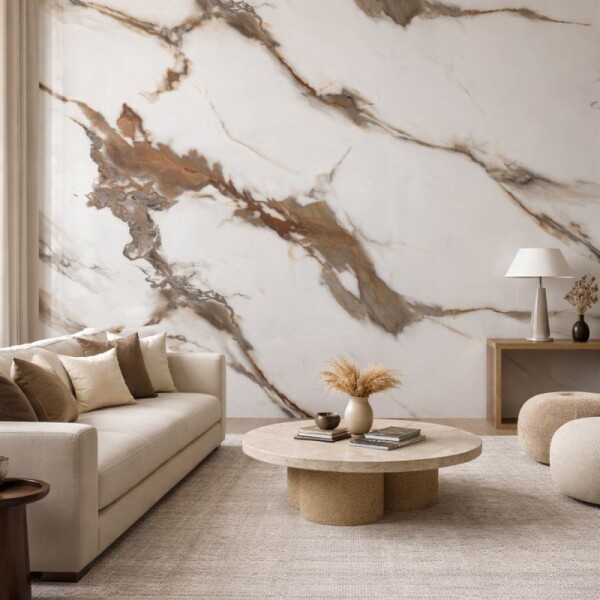 PLACA 1.22 X 2.44 MT SIMIL MARMOL - VETAS MARRONES PLACA 1.22 X 2.44 MT SIMIL MARMOL - VETAS MARRONES