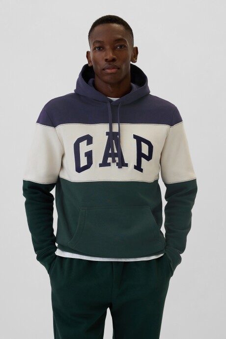 Canguro Logo Gap Color Block Hombre Tapestry Navy