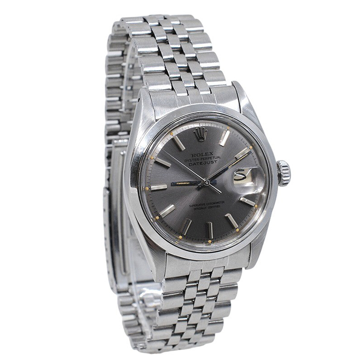 Rolex Datejust 1600 Caja 36 MM Año 1968 Dial Pie Pan Acero Inoxidable 