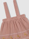 Falda De Gasa Con Bordados Nude