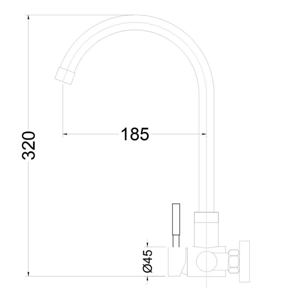 Grifería de cocina Monocomando de pared Celtic Gris Satinada Grifería De Cocina Monocomando De Pared Celtic Gris Satinada