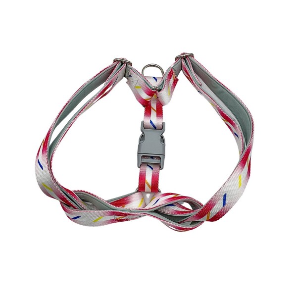 Arnes Correa Pretal Perro Mascota Ajustable Grande Variante Color Rosa