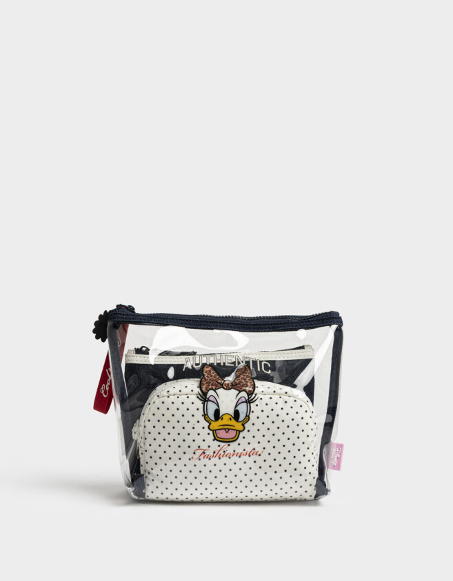 Porta Cosméticos Set De Porta Cosméticos Daisy Tricolor Negro - Combinacion Tricolor