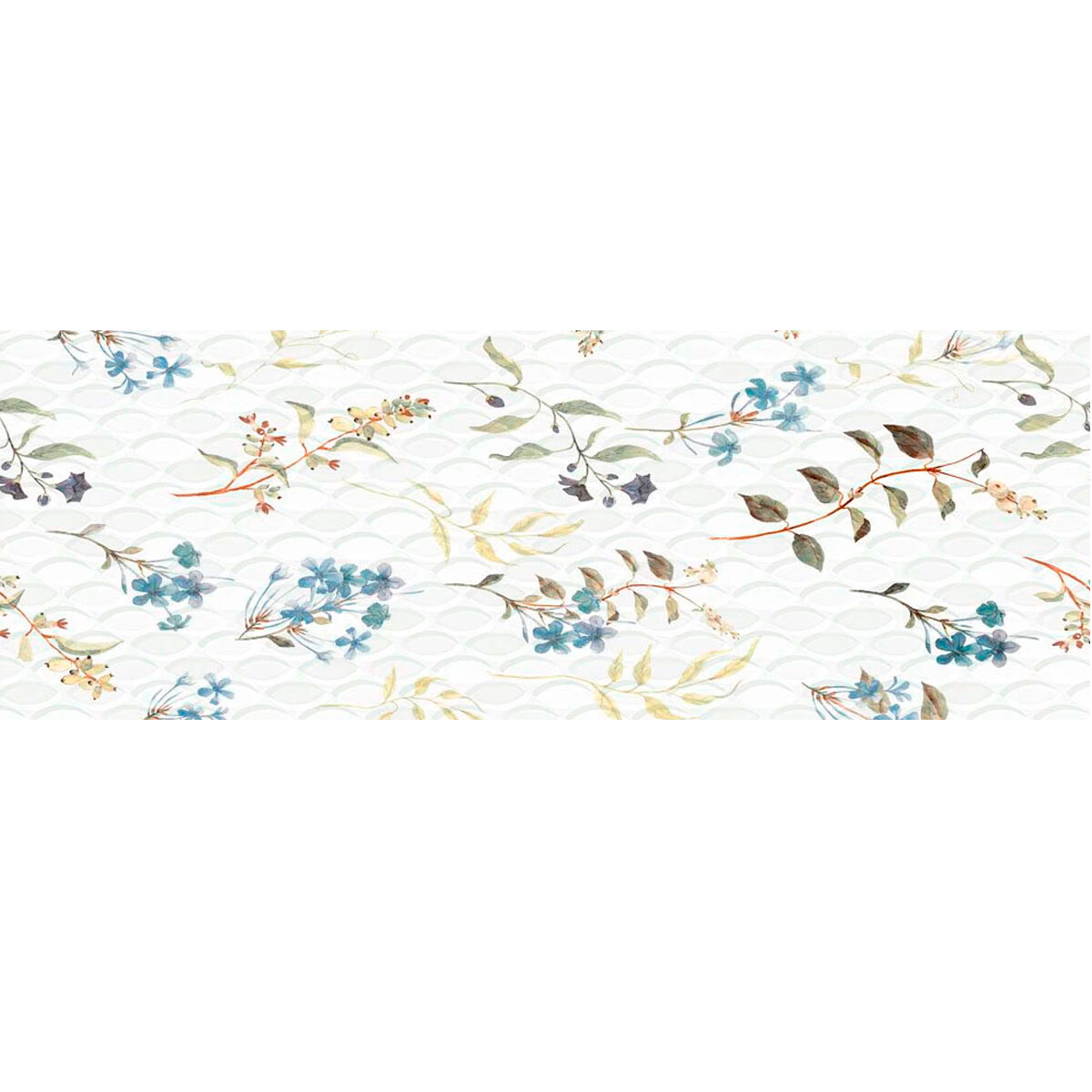 Ceramica Decorada Flores 33X57Cm Pared 