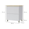 Bajo mesada 80 cm 1 Puerta Basculante 1 cajón - Rainha Blanco