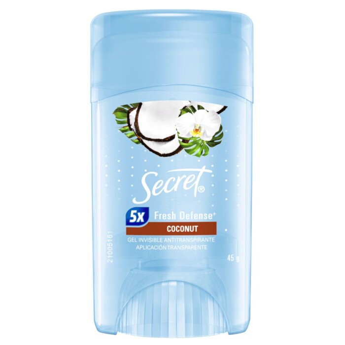 SECRET BARRA CLEAR GEL COCONUT 45 GRS única