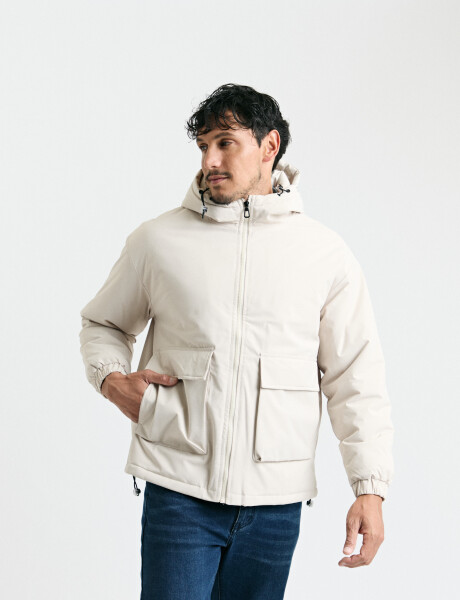 300221 CAMPERA HARRINGTON LABEL Blanco