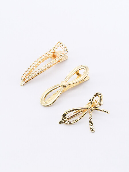 BROCHES SET X 3 DORADO