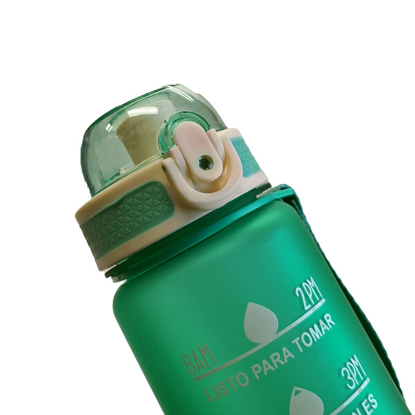 Botella de Agua Motivacional 1 Litro Verde