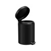 Papelera basurero de ac. Inoxidable negra 30 Lts Papelera Basurero De Ac. Inoxidable Negra 30 Lts