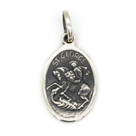 Medalla religiosa de plata 925, SAN JORGE. Medalla religiosa de plata 925, SAN JORGE.