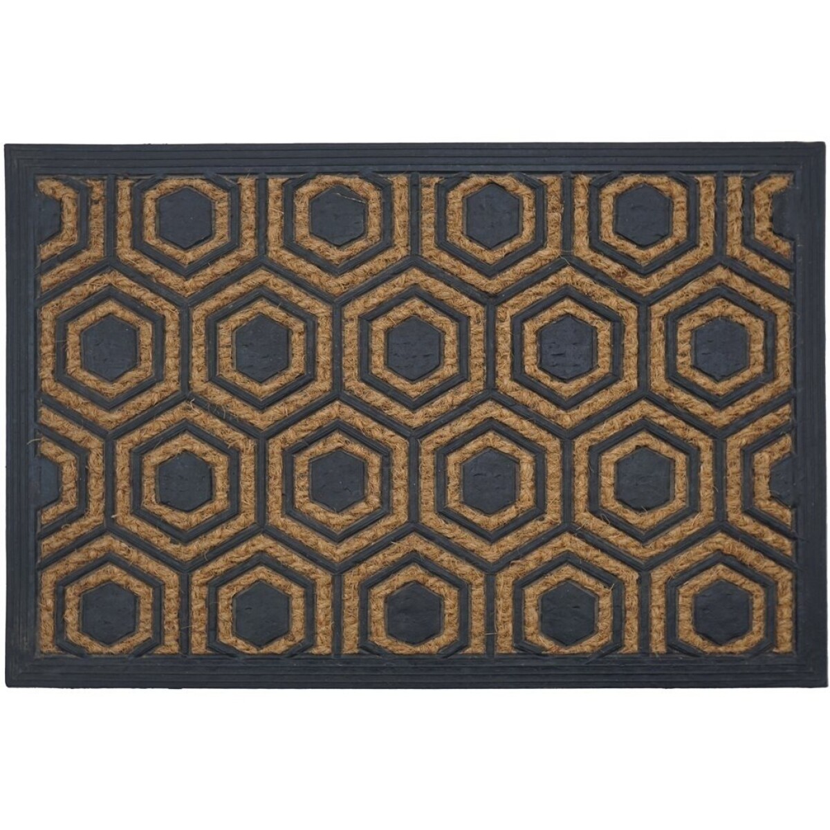 FELPUDO COCO/GOMA 40X60CM H.1CM HEXAGONO 