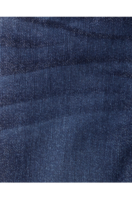 Pantalón jean con dobladillo verde Sin color