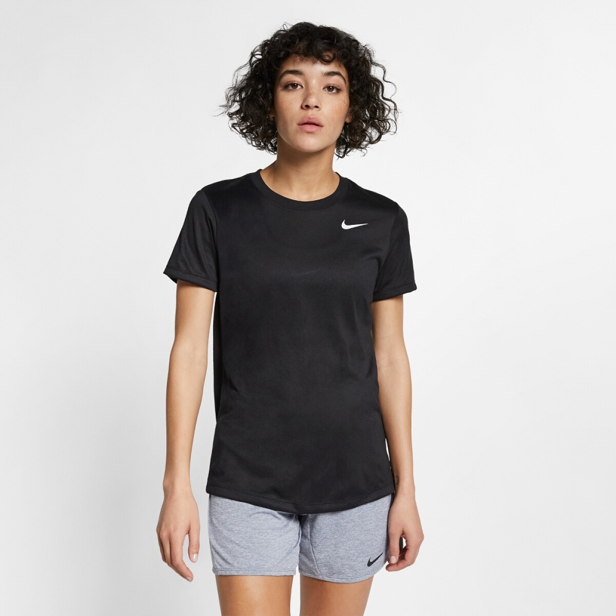 Remera Nike Training Dama Df Leg Tee Crew Black/(White) - Color Único 