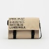 Bandolera Daily en efecto cuero rubber Taupe