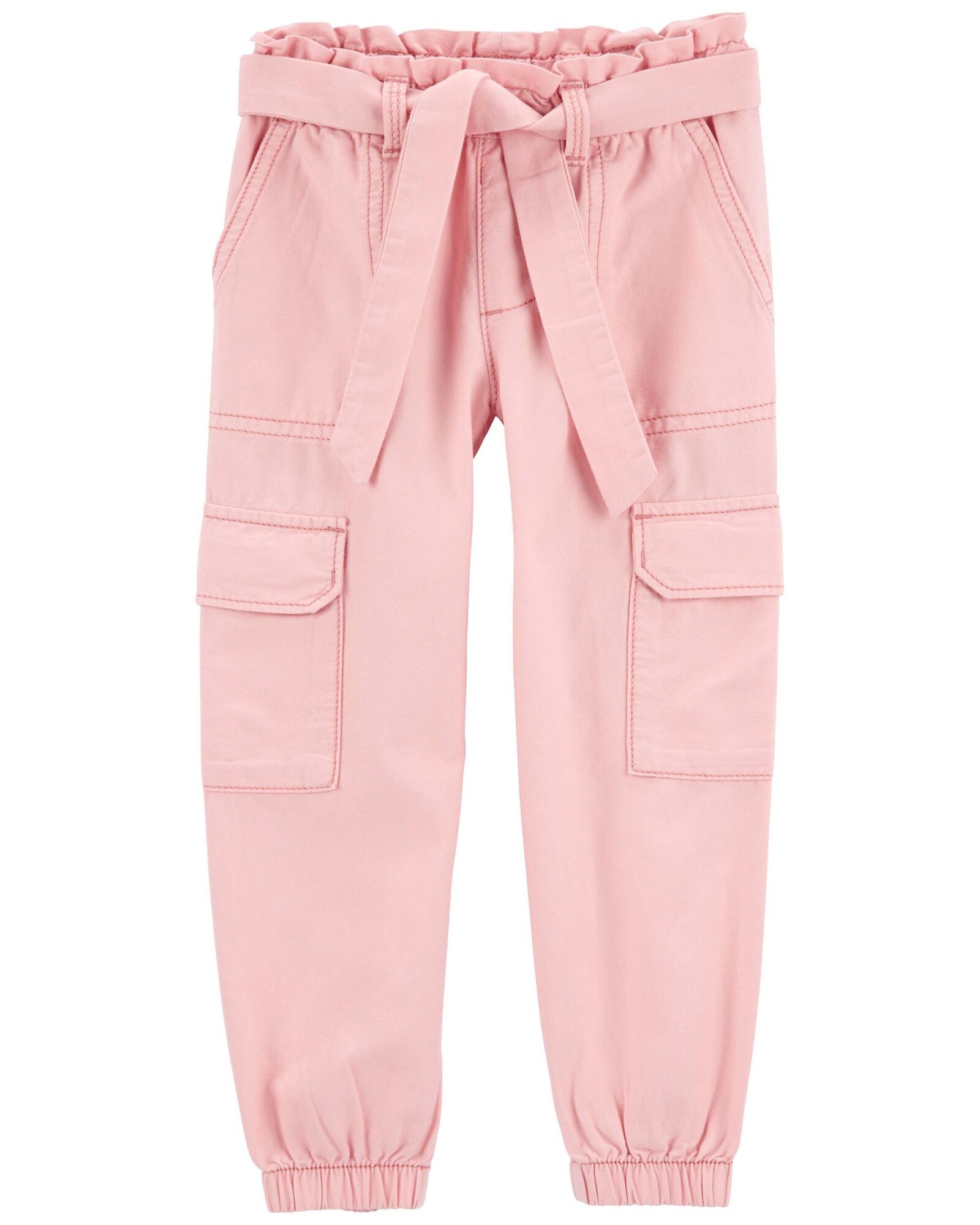 Pantalón cargo de algodón Ecovero, rosado Sin color