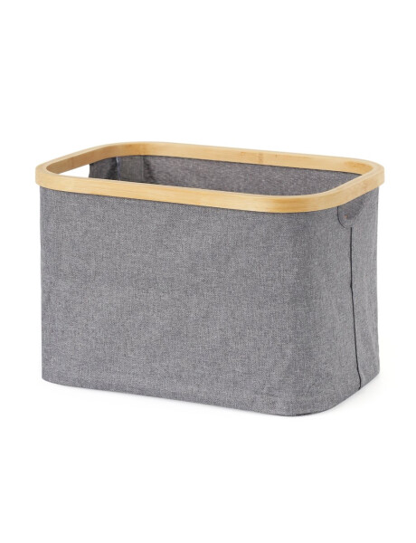 ORGANIZADOR BORDE MADERA 38X26X25CM EXT TELA GRIS ORGANIZADOR BORDE MADERA 38X26X25CM EXT TELA GRIS