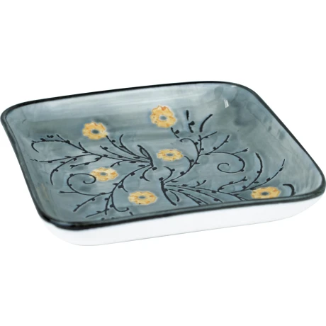 BOWL SET X2UDS CERAMICA CUADRADO GRIS C/FLOR GRIS 12.5X12.5X2CM DX190649-S2 BOWL SET X2UDS CERAMICA CUADRADO GRIS C/FLOR GRIS 12.5X12.5X2CM DX190649-S2