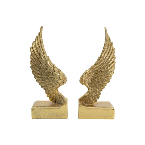 SUJETALIBROS DE ALA 2PCS 9.5x7.5X23CM DORADO SUJETALIBROS DE ALA 2PCS 9.5x7.5X23CM DORADO