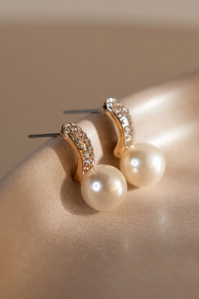Caravana perla con strass Dorado