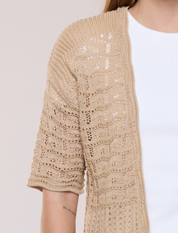 Bolero Tejido Calado BEIGE