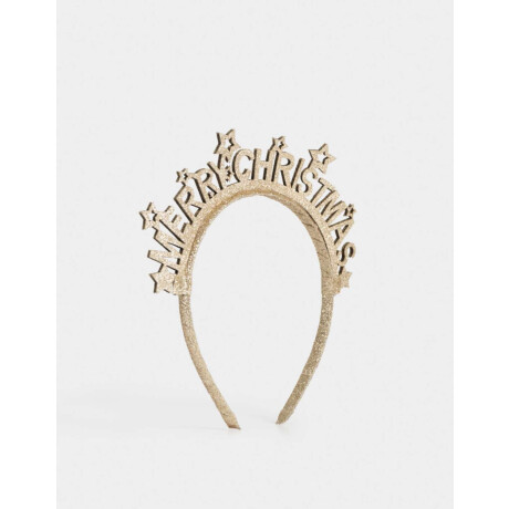 Vinchas Rígidas Navidad Dorado