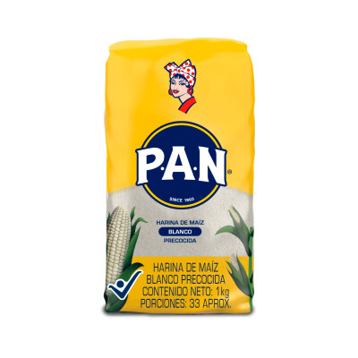 Harina Pan Maíz Blanco 1kg. Harina Pan Maiz Blanca S/g 1kg