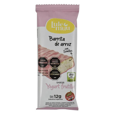 BARRITA LULEMUU YOGURT FRUTILLA 12G Barrita Lulemuu Yogurt Frutill