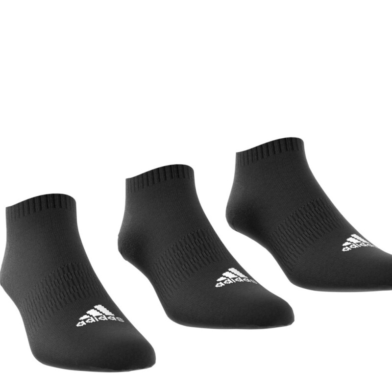 Medias Unisex Adidas x3 Low Negro - Blanco