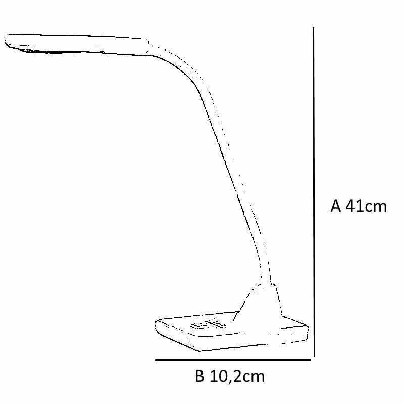 ""VELADOR DE MESA LED ""HUA"" 6000K BLANCO" ""VELADOR DE MESA LED ""HUA"" 6000K BLANCO"