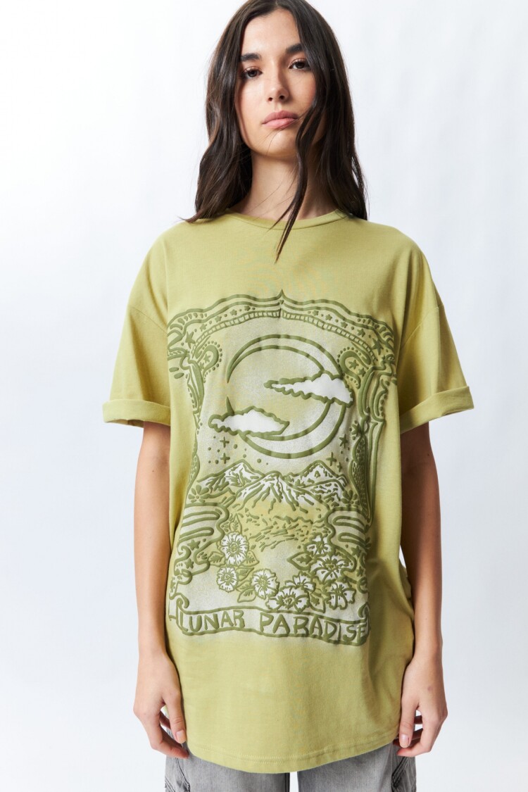 REMERA LUNAR PARADISE Verde Musgo