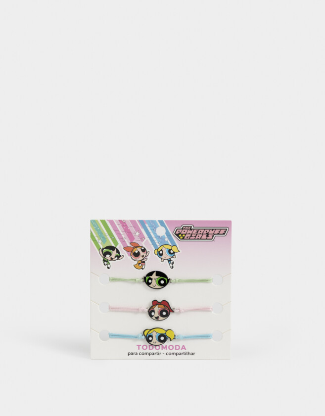Pulseras Infantiles Set De Pulseras "chicas Superpoderosas" - Combinacion Multicolor