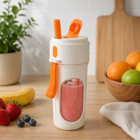 Vaso licuadora de vidrio y silicona 500ml Blanco