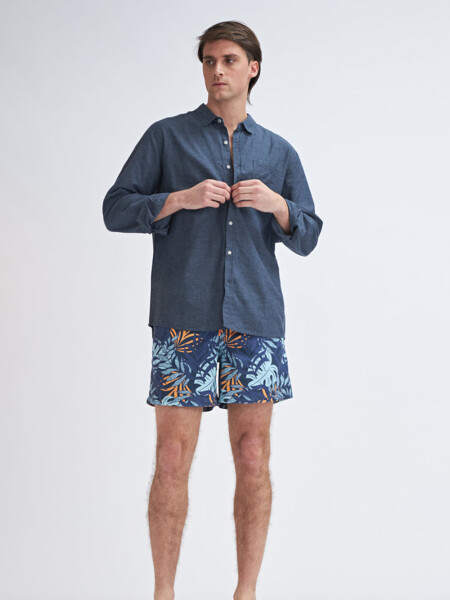 Short de baño Tropical Marino